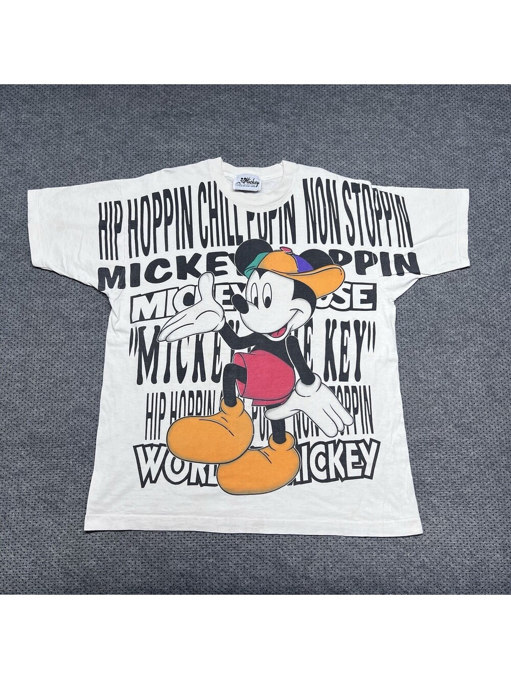 Vintage 1990S AOP Mickey Mouse Walt Disney World Shirt XL Men’s Rare White